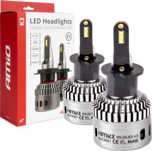 AMiO Żarówki samochodowe led seria k3 h3 12v 6000k canbus amio-03681 1