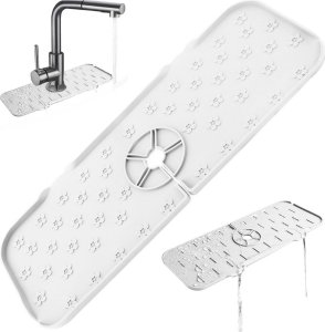 ATL DA24B Silikonowa mata ociekacz na zlew    biała 2