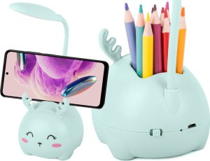 Lampka biurkowa Verk Lampka nocna dla dzieci led usb organizer stojak telefon do czytania nauki Lampka nocna dla dzieci led usb organizer stojak telefon do czytania nauki 5