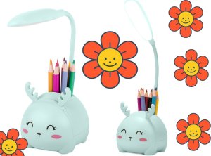 Lampka biurkowa Verk Lampka nocna dla dzieci led usb organizer stojak telefon do czytania nauki Lampka nocna dla dzieci led usb organizer stojak telefon do czytania nauki 8