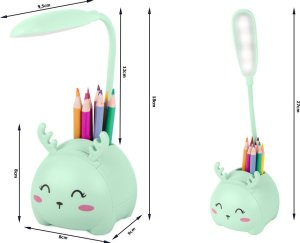 Lampka biurkowa Verk Lampka nocna dla dzieci led usb organizer stojak telefon do czytania nauki Lampka nocna dla dzieci led usb organizer stojak telefon do czytania nauki 11