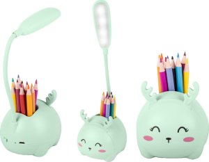 Lampka biurkowa Verk Lampka nocna dla dzieci led usb organizer stojak telefon do czytania nauki Lampka nocna dla dzieci led usb organizer stojak telefon do czytania nauki 3