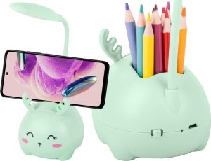 Lampka biurkowa Verk Lampka nocna dla dzieci led usb organizer stojak telefon do czytania nauki Lampka nocna dla dzieci led usb organizer stojak telefon do czytania nauki 5