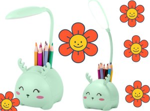 Lampka biurkowa Verk Lampka nocna dla dzieci led usb organizer stojak telefon do czytania nauki Lampka nocna dla dzieci led usb organizer stojak telefon do czytania nauki 8