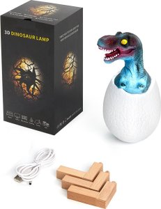 Lampka biurkowa Verk Lampka nocna dinozaur tyranosaur jajko rgb led jajo świecące dla dzieci Lampka nocna dinozaur tyranosaur jajko rgb led jajo świecące dla dzieci 6