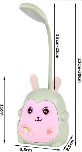 Lampka biurkowa Verk Lampka nocna dla dzieci biurkowa led rgb usb do nauki czytania 3 tryby Lampka nocna dla dzieci biurkowa led rgb usb do nauki czytania 3 tryby 10