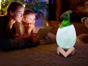 Lampka biurkowa Verk Lampka nocna dinozaur dino jajko rgb led jajo świecące dla dzieci Lampka nocna dinozaur dino jajko rgb led jajo świecące dla dzieci 11