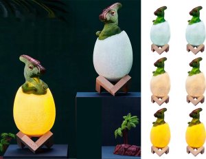 Lampka biurkowa Verk Lampka nocna dinozaur dino jajko rgb led jajo świecące dla dzieci Lampka nocna dinozaur dino jajko rgb led jajo świecące dla dzieci 4