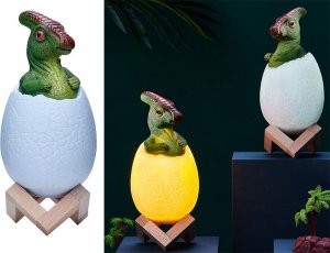 Lampka biurkowa Verk Lampka nocna dinozaur dino jajko rgb led jajo świecące dla dzieci Lampka nocna dinozaur dino jajko rgb led jajo świecące dla dzieci 7