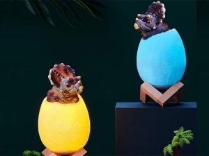 Lampka biurkowa Verk Lampka nocna dinozaur triceratops jajko rgb led jajo świecące dla dzieci Lampka nocna dinozaur triceratops jajko rgb led jajo świecące dla dzieci 7