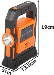 Latarka Verk Latarka turystyczna led solarna lampa lampka biwakowa akumulator kemping Latarka turystyczna led solarna lampa lampka biwakowa akumulator kemping 2