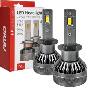 AMiO Żarówki samochodowe led seria hp full canbus h1 12v 24v 6500k amio-03671 1