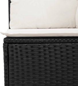 vidaXL 13-cz. zestaw mebli do ogrodu, poduszki, czarny, rattan PE 6