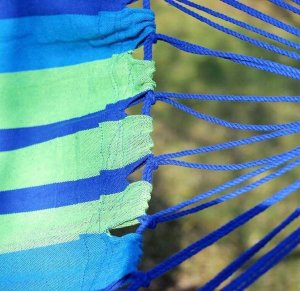 Heckermann Hamak Sznurkowy Zielono-Niebieski 260X100 11