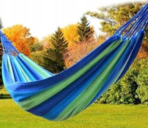 Heckermann Hamak Sznurkowy Zielono-Niebieski 260X100 2