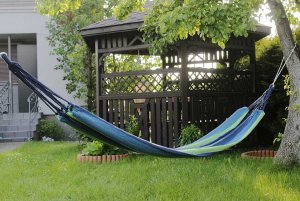 Heckermann Hamak Sznurkowy Zielono-Niebieski 260X100 4