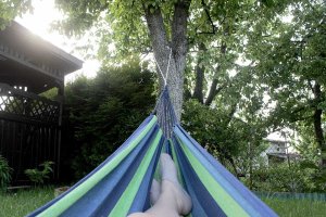 Heckermann Hamak Sznurkowy Zielono-Niebieski 260X100 5