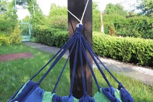 Heckermann Hamak Sznurkowy Zielono-Niebieski 260X100 8