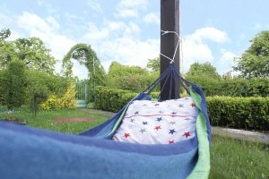 Heckermann Hamak Sznurkowy Zielono-Niebieski 260X100 9