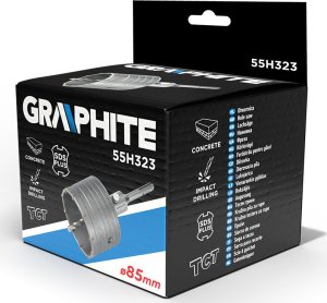 Graphite Otwornica widiowa 85mm z adapterem SDS+ oraz wiertłem pilotującym 9