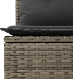 vidaXL 10-cz. zestaw wypoczynkowy do ogrodu, z poduszkami, szary 7