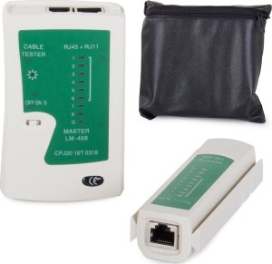 Verk Tester do kabli sieciowych sieciowy rj45 rj11 etui Tester do kabli sieciowych sieciowy rj45 rj11 etui 1