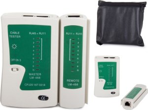 Verk Tester do kabli sieciowych sieciowy rj45 rj11 etui Tester do kabli sieciowych sieciowy rj45 rj11 etui 2