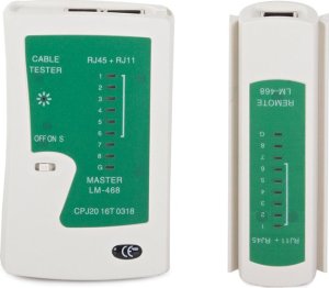 Verk Tester do kabli sieciowych sieciowy rj45 rj11 etui Tester do kabli sieciowych sieciowy rj45 rj11 etui 3