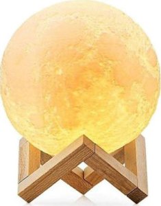 Lampka biurkowa Verk Lampka nocna świecący księżyc 3d moon light 8cm Lampka nocna świecący księżyc 3d moon light 8cm 3
