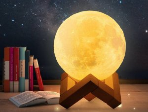 Lampka biurkowa Verk Lampka nocna świecący księżyc 3d moon light 8cm Lampka nocna świecący księżyc 3d moon light 8cm 6