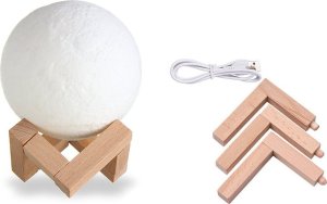 Lampka biurkowa Verk Lampka nocna świecący księżyc 3d moon light 8cm Lampka nocna świecący księżyc 3d moon light 8cm 10