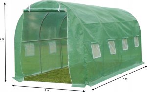 kontrast Tunel ogrodowy foliowy szklarnia warzywniak 400X200X200 cm 19 mm zielony 6