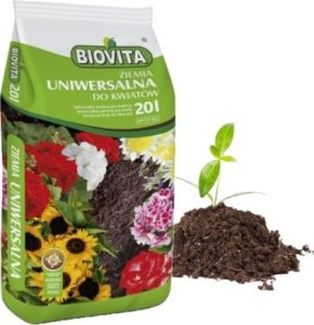 Biovita Ziemia uniwersalna ogrodowa 5,5-6,5 pH do kwiatów 20L 1