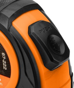 Neo Miara zwijana stalowa 5 m x 19 mm, auto blokada, dwa przyciski stop 4