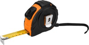 Neo Miara zwijana stalowa 10 m x 25 mm, auto blokada, dwa przyciski stop 3