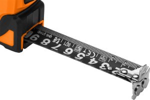 Neo Miara zwijana stalowa Super Black 5 m x 25 mm, auto blokada, dwa przyciski stop, magnes 3