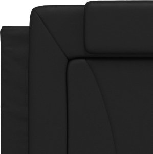 vidaXL Łóżko z materacem, czarne, 80x200 cm, sztuczna skóra 7