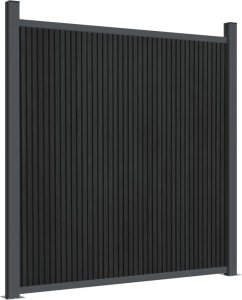 vidaXL Panel ogrodzeniowy, szary, 353x186 cm, WPC 4