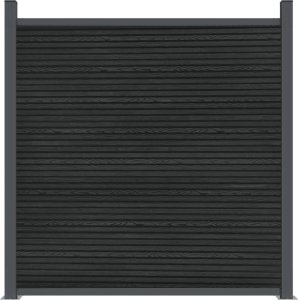 vidaXL Panel ogrodzeniowy, szary, 353x186 cm, WPC 5