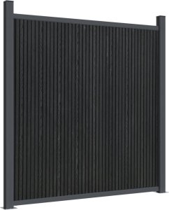 vidaXL Panel ogrodzeniowy, szary, 353x186 cm, WPC 7