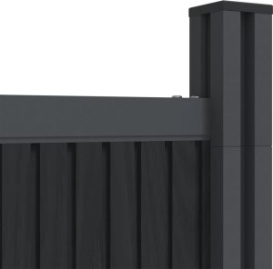 vidaXL Panel ogrodzeniowy, szary, 353x186 cm, WPC 9
