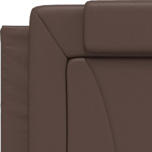 vidaXL Łóżko z materacem, brązowe, 80x200 cm, sztuczna skóra 7