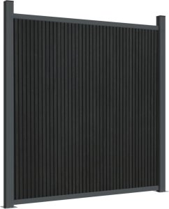 vidaXL Panel ogrodzeniowy, szary, 1218x186 cm, WPC 4