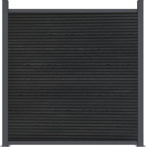 vidaXL Panel ogrodzeniowy, szary, 1218x186 cm, WPC 5