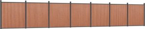 vidaXL Panel ogrodzeniowy, brązowy, 1218x186 cm, WPC 2