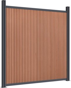 vidaXL Panel ogrodzeniowy, brązowy, 1218x186 cm, WPC 4