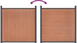 vidaXL Panel ogrodzeniowy, brązowy, 1218x186 cm, WPC 8