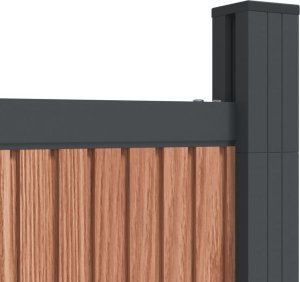 vidaXL Panel ogrodzeniowy, brązowy, 1218x186 cm, WPC 9