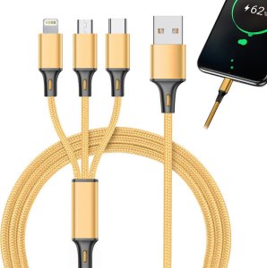 Verk Kabel usb 3w1 do telefonu przewód lightning iphone micro usb type-c 1,2m Kabel usb 3w1 do telefonu przewód lightning iphone micro usb type-c 1,2m 1