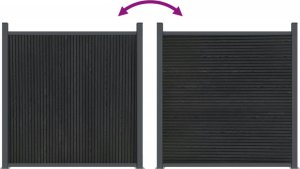 vidaXL Panel ogrodzeniowy, szary, 1045x186 cm, WPC 8